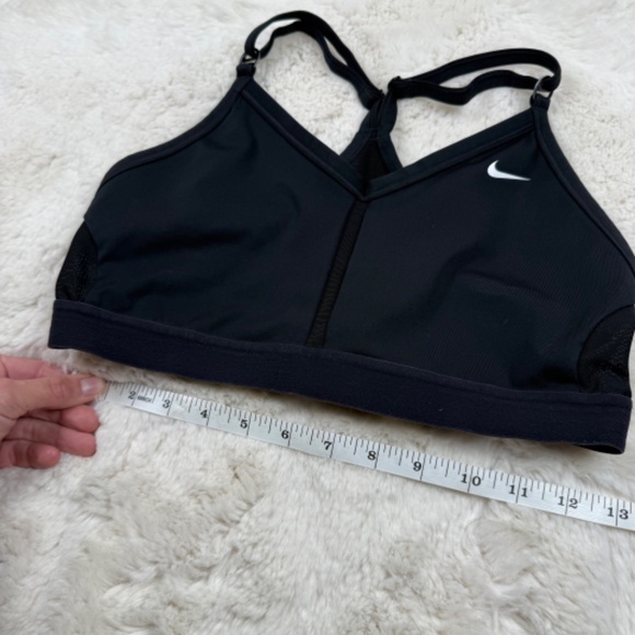 Nike Dri Fit Indy Women's Sports Bra Adjustable Straps Black White Large - Picture 2 of 6